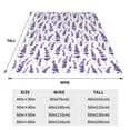 thumbnail image 3 of Honeii Lavender Flowers Print Fleece Blanket - Throw Blanket for Bed, Sofa, Couch, Camping, and Travel , Microplush Ultra Soft Warm Blanket-50"x40", 3 of 7