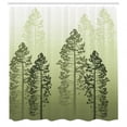 thumbnail image 3 of Ambesonne Country Shower Curtain, Forest Ombre Wildlife Pines, 69"Wx70"L, Pale Olive, 3 of 3