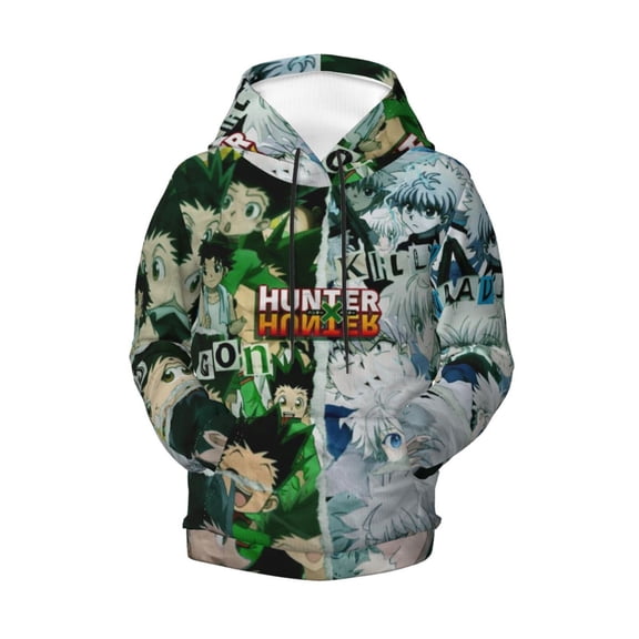 Boys Girls Hunter X Hunte Gon Killua Pullover Hoodies 3D Print Novelty Colorful Kids Hoodie Sweatshirts with Pocket