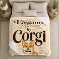 thumbnail image 5 of Corgi Elegance Cartoon Dog Crown Bowtie, Playful Pet Portrait Pattern, Warm Flannel Blanket for Living Room and Bedroom, Dog Lovers Just Because Gift, Pet Lover Home Decor, 5 of 9