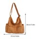 thumbnail image 3 of Bolso de hombro tipo bandolera para mujer, bolso escolar versátil informal de pana con cremallera para estudiante, 3 of 7