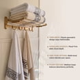 thumbnail image 6 of Superior Athens Cotton Greek Scroll Bath Towel Set of 4, Quick Dry Towels, White-Chocolate, 6 of 7