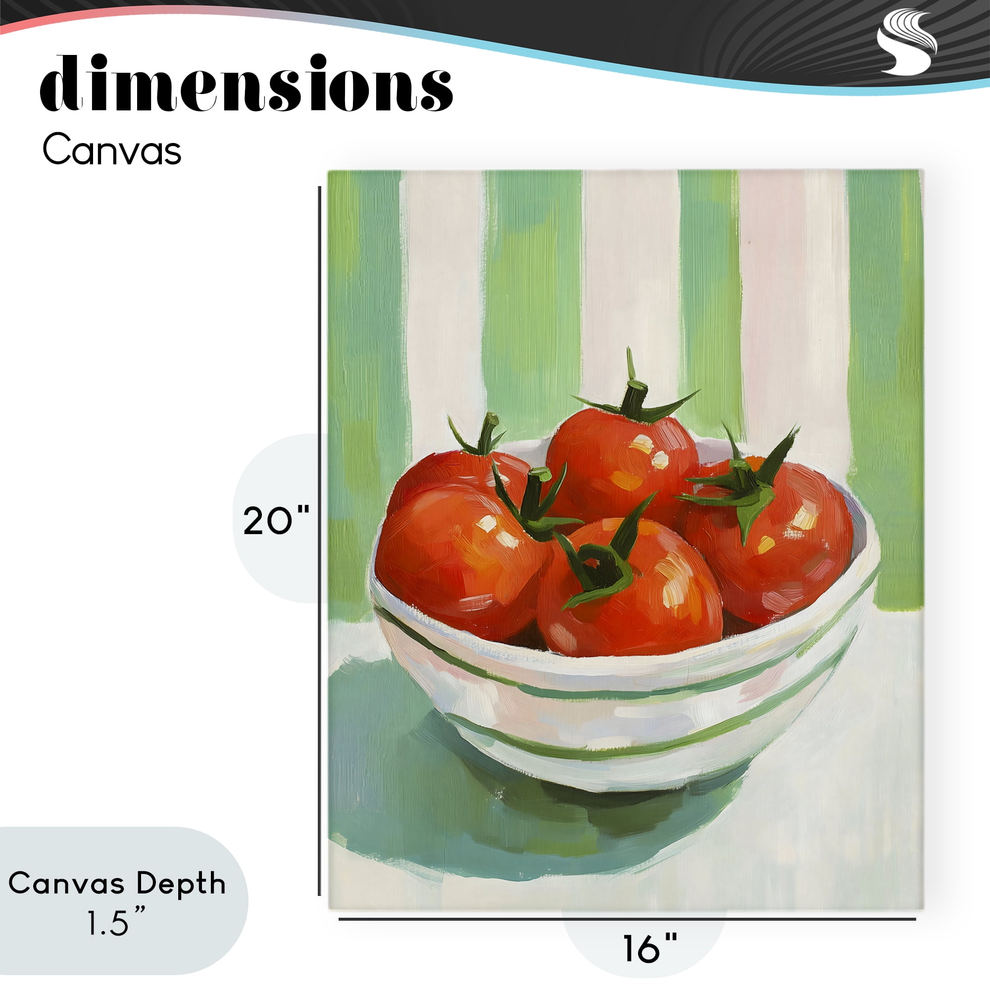 Stupell Industries Bowl of Fresh Tomatoes Canvas Wall Art, design by The Prints Vibe