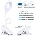 thumbnail image 4 of Lámpara de lectura con 24 LED, 9 configuraciones diferentes, luz de lectura con clip para proteger los ojos, recargable por USB, lámpara de escritorio con clip y control táctil., 4 of 5