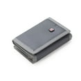 thumbnail image 1 of TOPTIE Mens Trifold Wallets with Zipper Coin Pocket, Canvas Billfold with ID Window-Grey-1Pcs, 1 of 8