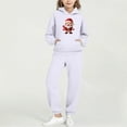 thumbnail image 4 of ATOGUTA Outfits Girl Tracksuit Christmas Hoodie Sweatshirt and Sweatpants Joggers Set with Pockets Size 2T-14, White, 4 of 6