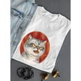 thumbnail image 3 of Angry Cat T-Shirt Women -Kayomi Harai Designs, Female Medium, 3 of 4