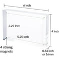 SimbaLux Acrylic Photo Frame 4x6, Clear Floating Display, Free