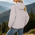 thumbnail image 5 of Vynhevius Womens Outdoor Jacket Solid Hooded Zip Up Windproof With Pockets, 5 of 6