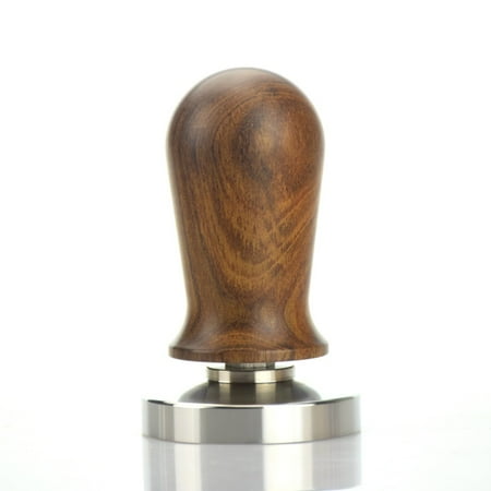 

51MM Coffee Tamper Wooden Handle Powder Hammer with 304 Stainless Steel Base Espresso Maker Grinder Handmade Coffee Accessories