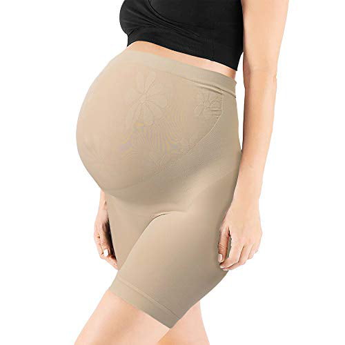 Diravo Womens Seamless Maternity Shapewear High Waist Mid-Thigh Pettipant Pregnancy Underwear for Belly Support 