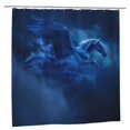 thumbnail image 2 of Shower Curtain 72 x 72 inch - Pegasus Night Sky Waterproof Shower Curtain for Bathroom, Washable Shower Curtain Set with Hooks Bathroom Accessories, 2 of 7