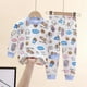 thumbnail image 1 of Conjunto de ropa interior para niños y niñas, pijama puro, Calzoncillos largos, ropa para el hogar, primavera y otoño, novedad de 2023, 1 of 4