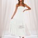 thumbnail image 2 of Vestido aleteo de mujer Vestido largo de tubo de color sólido Cintura elástica Vestido diario de verano FLhrweasw Nuevo, 2 of 9