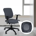 thumbnail image 4 of XINQIHANG Removable Computer Chair Slipcovers,Stretchable Chair Seat Cushion Protector,Elastic Office Chair Cover, for Computer,Desk,Office Hotel, Dark Gray, 4 of 7