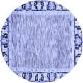 thumbnail image 1 of Ahgly Company Machine Washable Indoor Round Abstract Blue Modern Area Rugs, 7' Round, 1 of 4