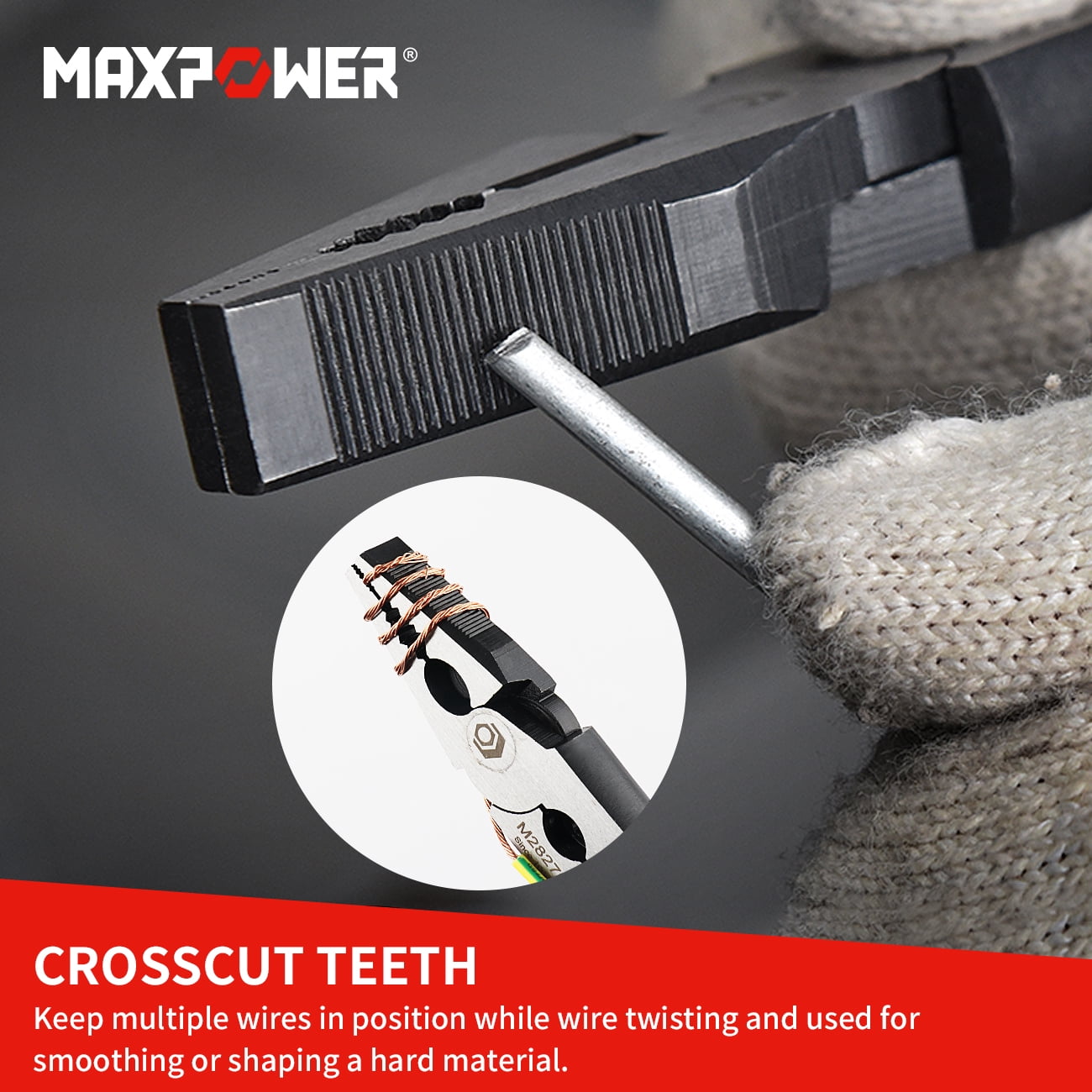 MAXPOWER 3Pcs Pliers Set, 5 in 1 Multifunctional Wire Stripper Crimper Cutter, Long Nose Pliers, Linesman Pliers 8 inch,Diagonal Side Cutting Pliers