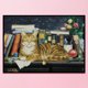 thumbnail image 3 of Bordado completo estampado gato en estantería DIY 11CT hilo de algodón Kit de punto de cruz Likrtyny decoración de arte, 3 of 9