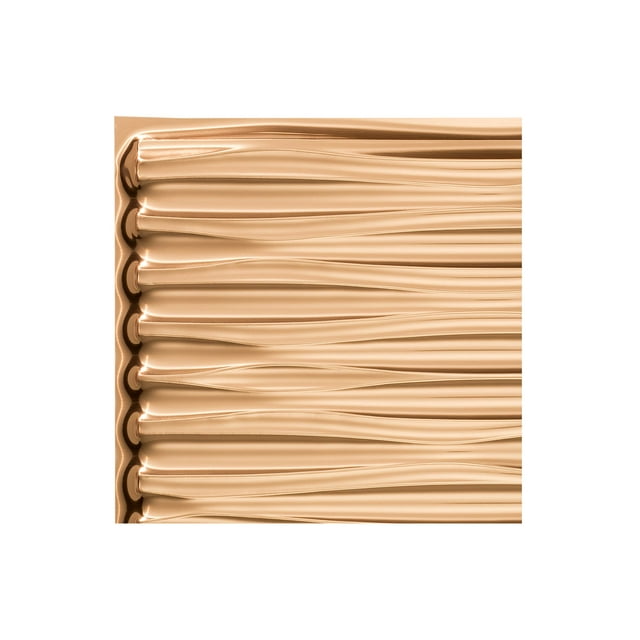 FASÄDE Easy Installation Dunes Polished Copper Wall Panel Sample (12" X 12" Sample)