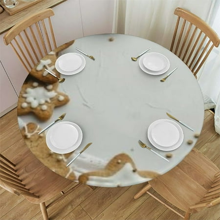 

Patifu Cookies Round Table Cover Stain Resistant and Washable for Indoor Outdoor Tablecloth Kitchen Dining Wedding Parties 100% Polyester Washable Home Kitchen Outdoor Decoration Table Cover 31 -35