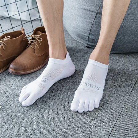 

15 pairs Men Solid Color Breathable Five-toe Sock Sports Socks Home Socks funny socks Color random