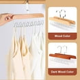 thumbnail image 3 of Natural Wood Wooden Belt Hanger for Closet with 8 Hooks,coat Hanger,coat Hanger, 3 of 6