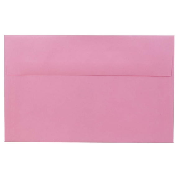 JAM Paper A10 Envelopes, 6 x 9 1/2, Pink, 50/Pack