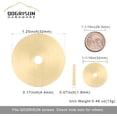 thumbnail image 3 of 10-Pack Solid Brass Cabinet Knobs Back Plates, Rounded Ring Cabinet Pulls BackPlates,1.25-Inch Diameter, Cabinet Hardware, Brushed Brass Finish, 3 of 7