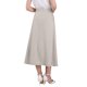 thumbnail image 3 of Falda A-Line para mujer INSPIRE CHIC, falda maxi elástica de cintura alta con bolsillos, talla XL, gris claro, 3 of 5