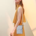 thumbnail image 6 of KXF Leaf Pattern Canvas Cell Phone Purse Wallet Lightweight Small Crossbody Purse Bags for Women, 6 of 7