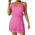 thumbnail image 2 of TMOYZQ Womens Crochet Cover Ups Swimsuit Hollow Out Summer Knit Beach Bathing Suit Swim Cover Ups Outfits Vacation Dresses 2025, 2 of 6
