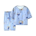 thumbnail image 1 of Odeerbi 1-6 Años Niños Niñas Pijamas de Verano de Algodón de Manga Corta Tops Capris Conjunto Suave Estampado Ropa de Dormir Conjuntos de Pijama de Dos Piezas, 1 of 3