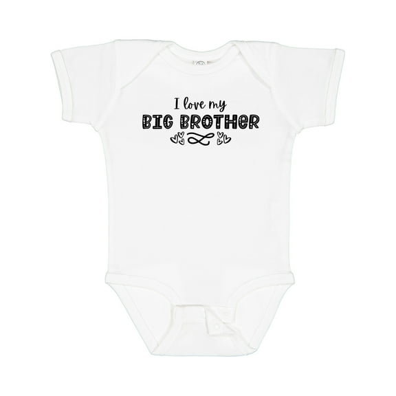 Inktastic I Love My Big Brother with Hearts Boys or Girls Baby Bodysuit