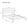 thumbnail image 6 of Euroco Mid-Century Full Size Platform Bed, Bamboo Wood Bed for Bedroom, Brown, 6 of 10