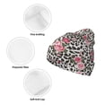thumbnail image 3 of Pofeuu Rose Mix Leopard 3 Print Beanie Hat for Men Women Knit Winter Hat Warm Cuffed Skull Beanie Slouchy Soft Unisex, 3 of 6