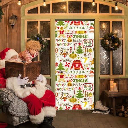 Christmas Snowman Door Cover Holiday Covers Decoration 30 Inch By