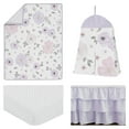 thumbnail image 2 of Sweet Jojo Designs Watercolor Floral Lavender Purple Grey 4 Piece Crib Bedding Set, 2 of 6