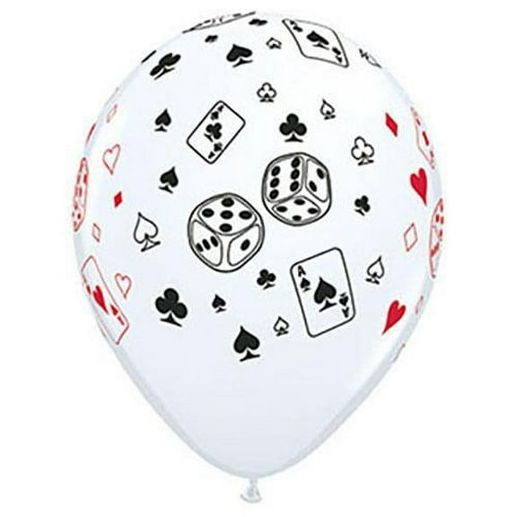 LOONBALLOON Casino Balloons, 11″ CARDS & DICE