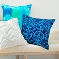 thumbnail image 6 of Rochelle Porter Beauty Decorative Square Pillow, Throw, Peacock, Blue, Cotton , Polyfill, 20"x20", 1 Count, 6 of 8