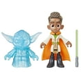 thumbnail image 4 of Star Wars: Young Jedi Adventures Kai Brightstar and Yoda Preschool Kids Toy Action Figure Set for Boys and Girls Ages 3 4 5 6 7 and Up, 2 Pieces, 4 of 6
