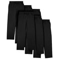 thumbnail image 4 of Men's Cotton-Blend Pajama Pants - Soft Brushed Flannel Feel Sleep & Lounge Pants with Pockets & Elastic Waistband - Solid Black - 6-Pack-Medium, 4 of 7