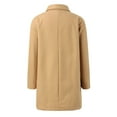 thumbnail image 4 of Women's Winter Wool Mid Length Coat Notched Lapel Buttoned Trench Coat Coat, 4 of 5