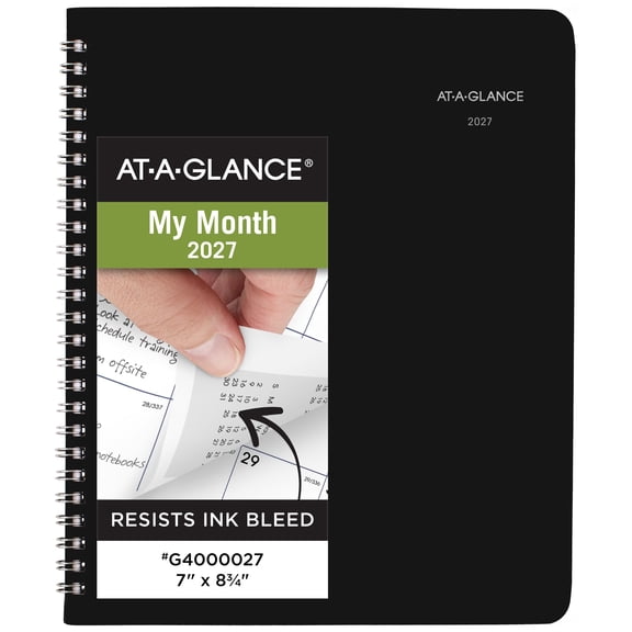 AT-A-GLANCE DayMinder 2027 Monthly Planner Black Medium 7 x 8 34 - Monthly