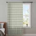 thumbnail image 4 of Sage Green Plaid Sheer Curtains 54 Inches Long, Gingham Checked Minimalist Modern Light Filering Curtains, Breathable Simi Curtain Privacy Drapes for Kitchen Bathroom Nursery Small Window Treatment, 4 of 9