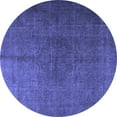 thumbnail image 1 of Ahgly Company Machine Washable Indoor Round Persian Blue Traditional Area Rugs, 3' Round, 1 of 4
