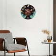 thumbnail image 3 of Personalized Wall Clock Non-Ticking Silent Clocks Battery Operated Round Clocks Decorative for Bathroom,Office-Beautiful Black Woman With Stars In Hair(14inch), 3 of 4