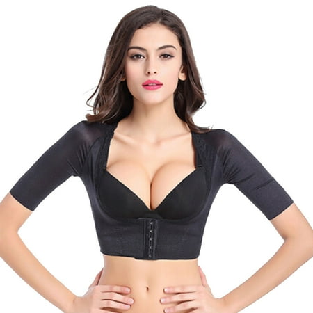 

Seamless Shapewear For Women Arm Upper Sleeves Top Compression Vest Posture Corrector Body Shapers Black 95
