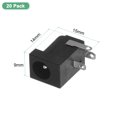 thumbnail image 3 of Uxcell 5-Pack 3 Pin DC-005 Conector de Alimentación 5.5 x 2.1mm Montaje PCB Hembra Proceso de Niquelado, 3 of 5