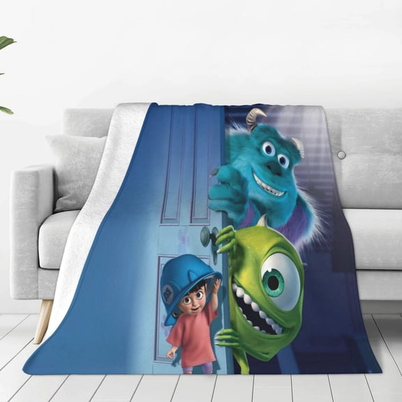 Monster Inc-1 (9) Super Cozy Plush Lightweight Soft Plush Flannel Fleece Blanket Gifts