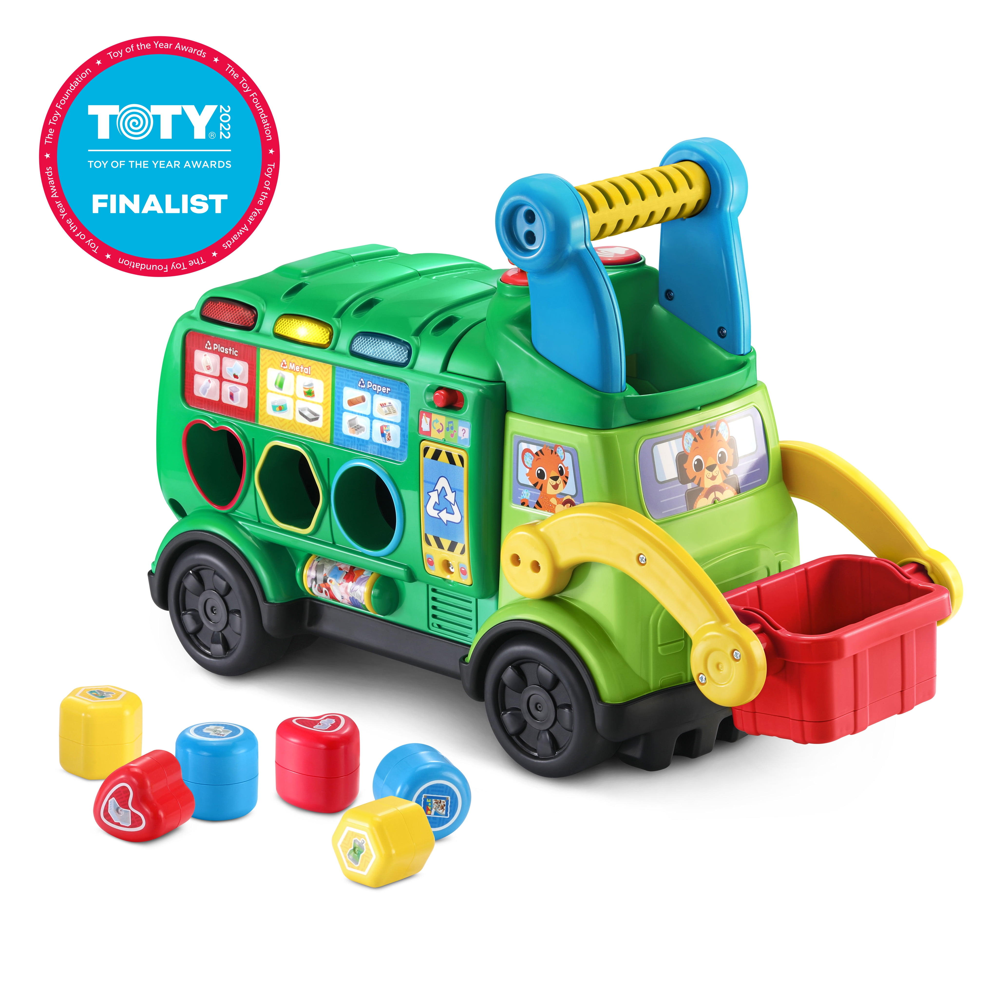 VTech Sort and Recycle Ride-On Truck With Six Blocks and Sorting Bins